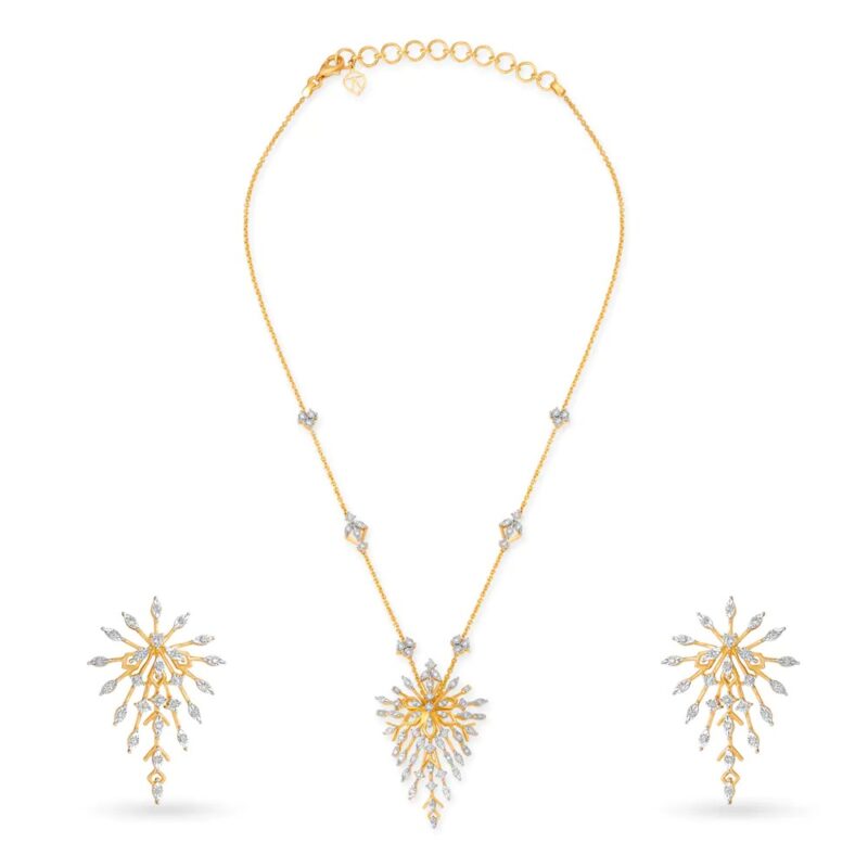 Minimal Diamond Necklace Set